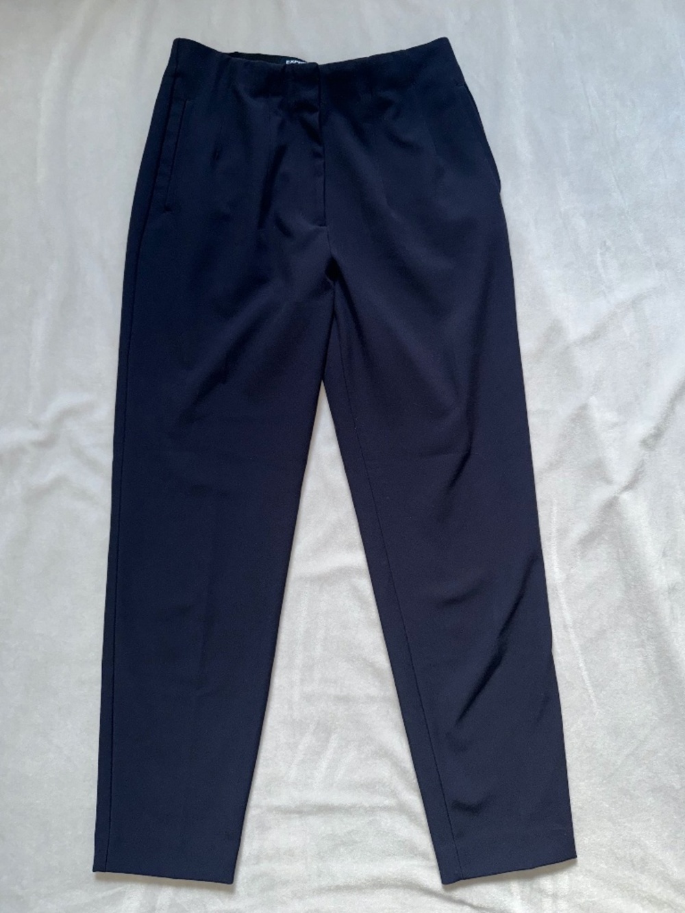 Navy Express High Rise Ankle Dress Pants